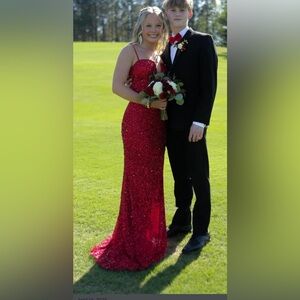Stunning Red Sequin Gown